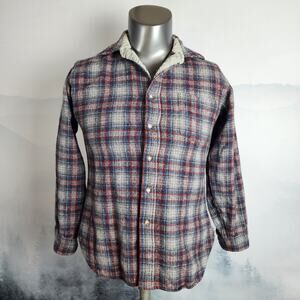 Pendleton Vintage Wool Button Down Plaid Shirt | Men's Medium